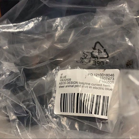 ASOS Design Size M Chiffon Button Up See Through Shirt Women Purple Longsleeve - Picture 6 of 7